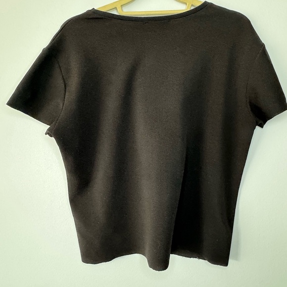 Zara Black Embellished Short Sleeve Tee - Picture 9 of 13